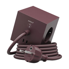 Avolt Square 1 Mulberry Red USB-C - 1,8 m