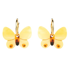 Coucou Suzette Naušnice Yellow Butterfly
