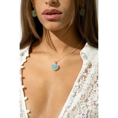 Crystal Haze Jelly Heart privjesak - Baby Blue srebrni