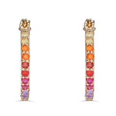 Crystal Haze Mini ring naušnice - Rainbow