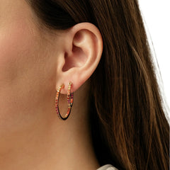 Crystal Haze Mini ring naušnice - Rainbow