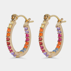 Crystal Haze Mini ring naušnice - Rainbow