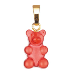 Crystal Haze Nostalgia bear privjesak - Jelly red