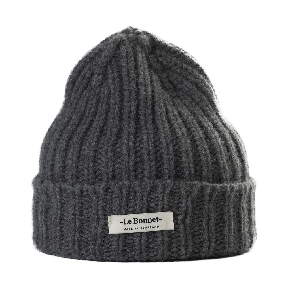 Le Bonnet Pletena kapa Slate Grey - 100% vuna