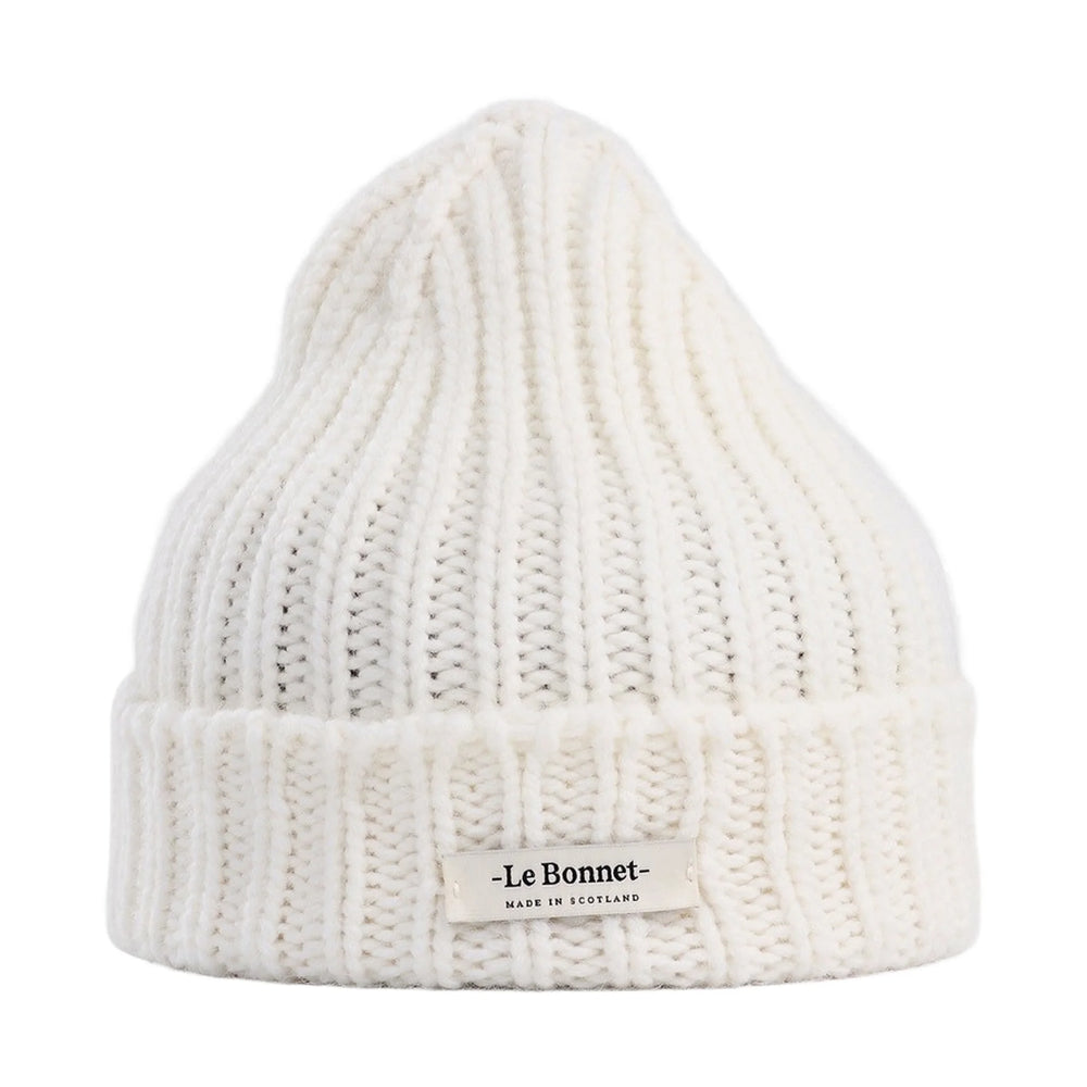Le Bonnet Pletena kapa Snow - 100% vuna