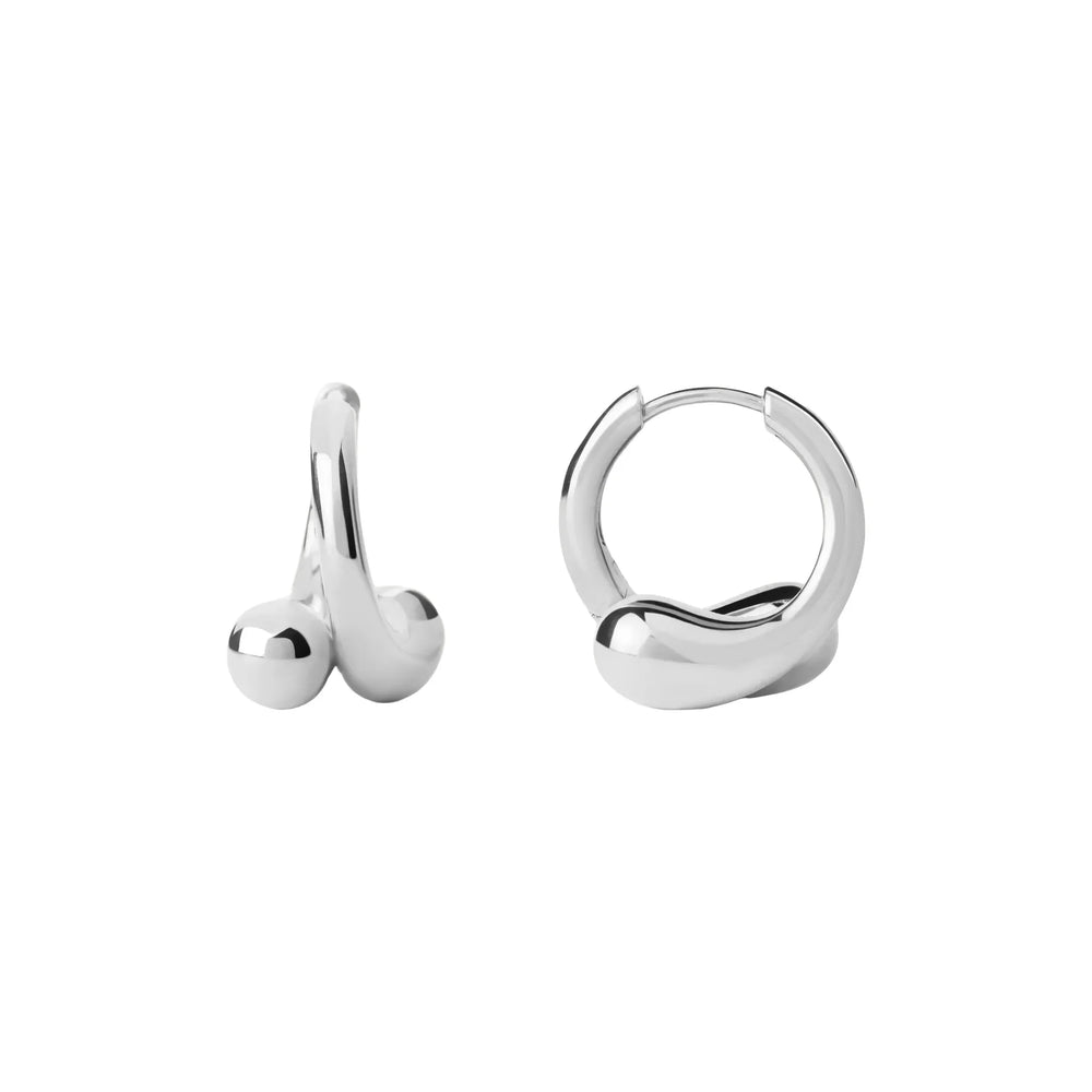 PDPAOLA Loop naušnice - srebrne