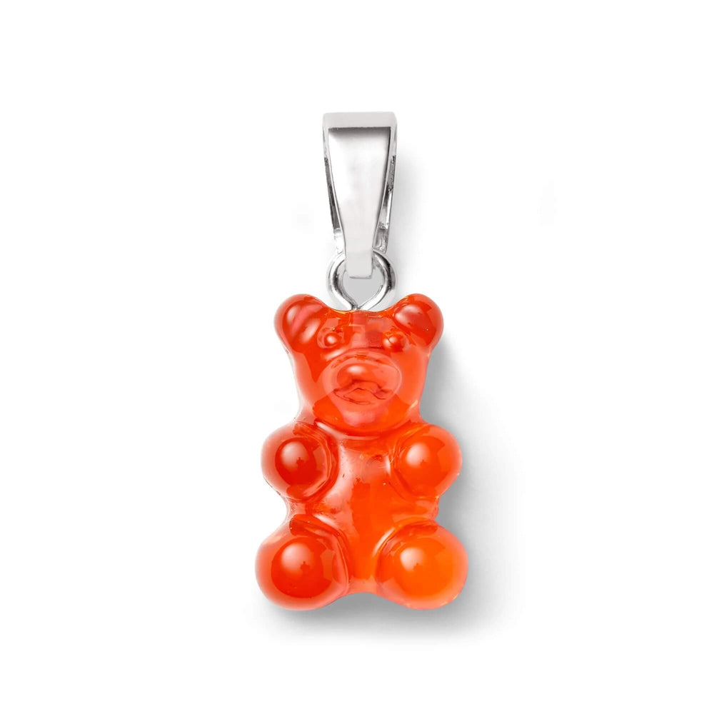 Crystal Haze Nostalgia bear privjesak - Jelly red srebrni