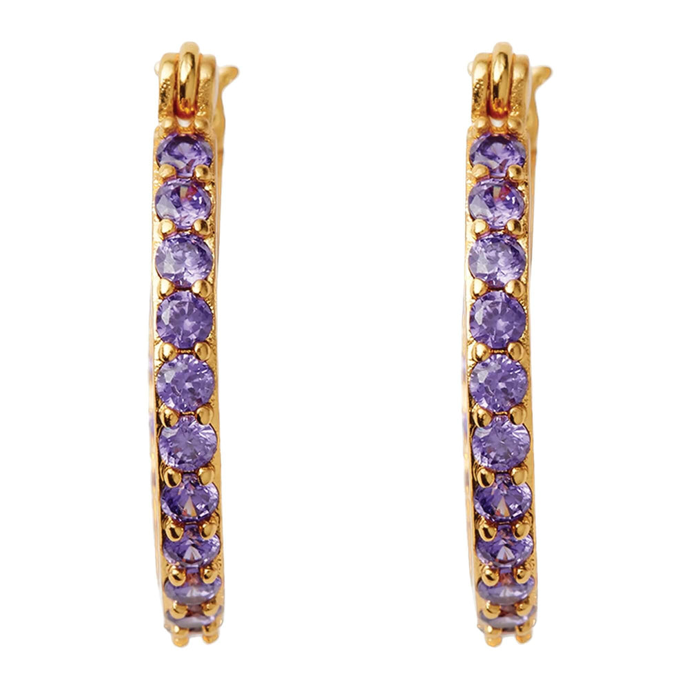 Crystal Haze Mini ring naušnice - Lavender