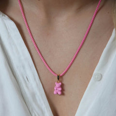 Crystal Haze Nostalgia bear privjesak - Bubblegum pink