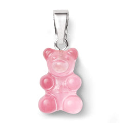 Crystal Haze Nostalgia bear privjesak - Bubblegum pink srebrni