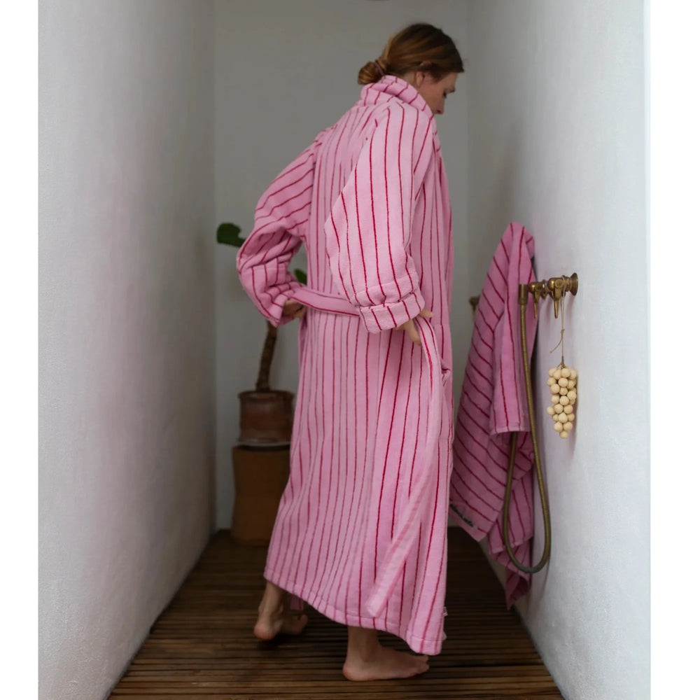 Bongusta Pamučni Kućni ogrtač - Baby Pink & Ski Patrol