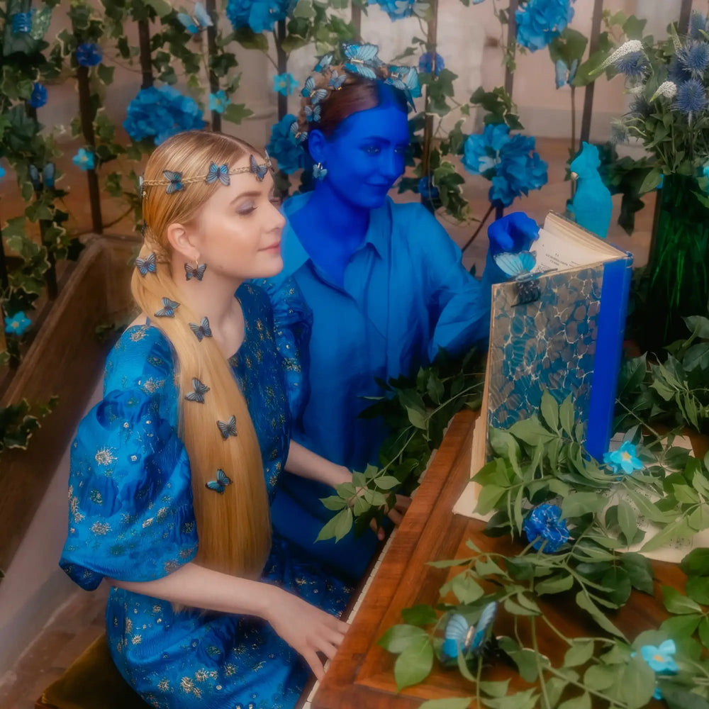 Coucou Suzette Kopča za kosu Blue Butterfly