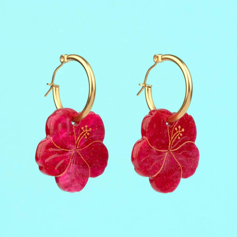 Coucou Suzette Naušnice Hibiscus