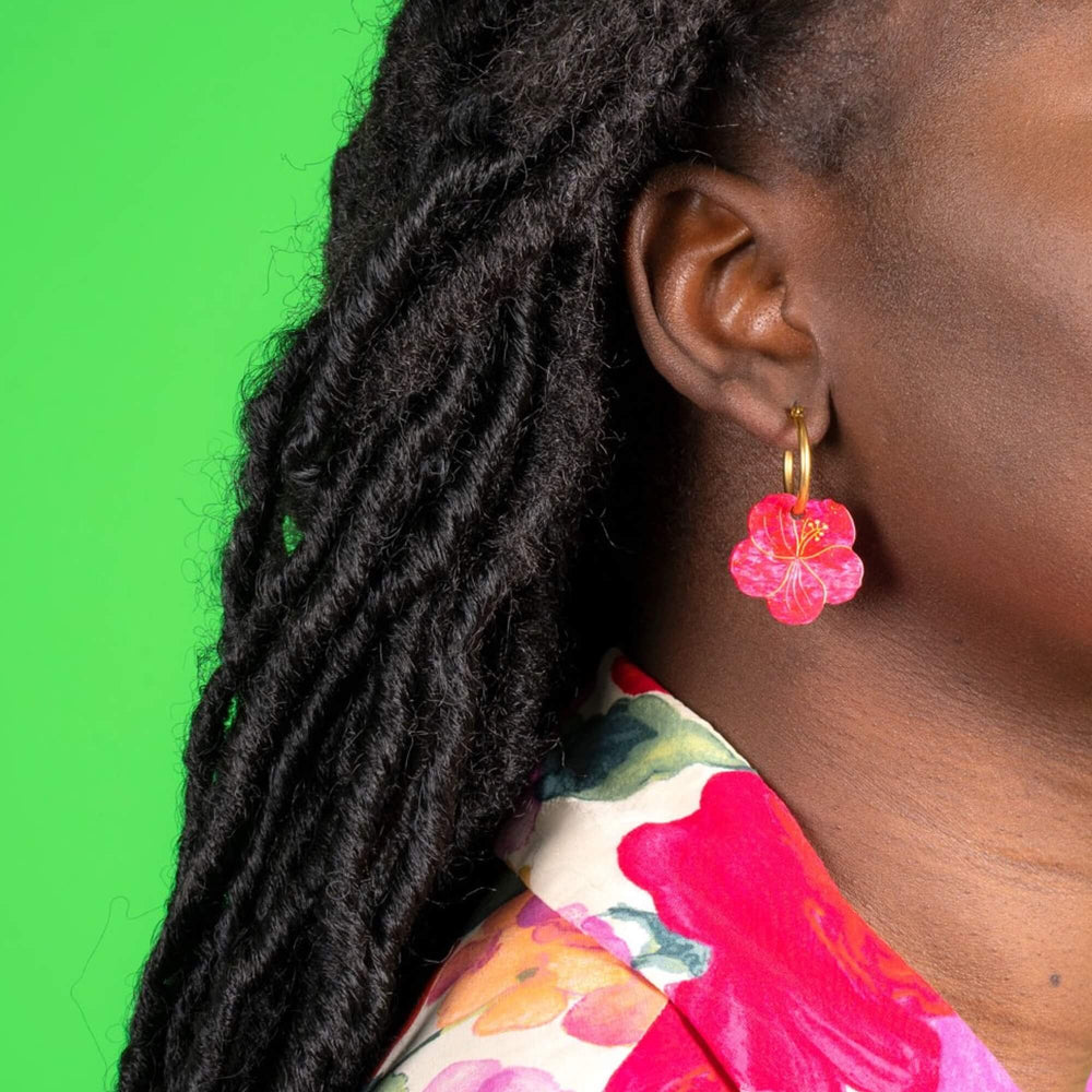 Coucou Suzette Naušnice Hibiscus