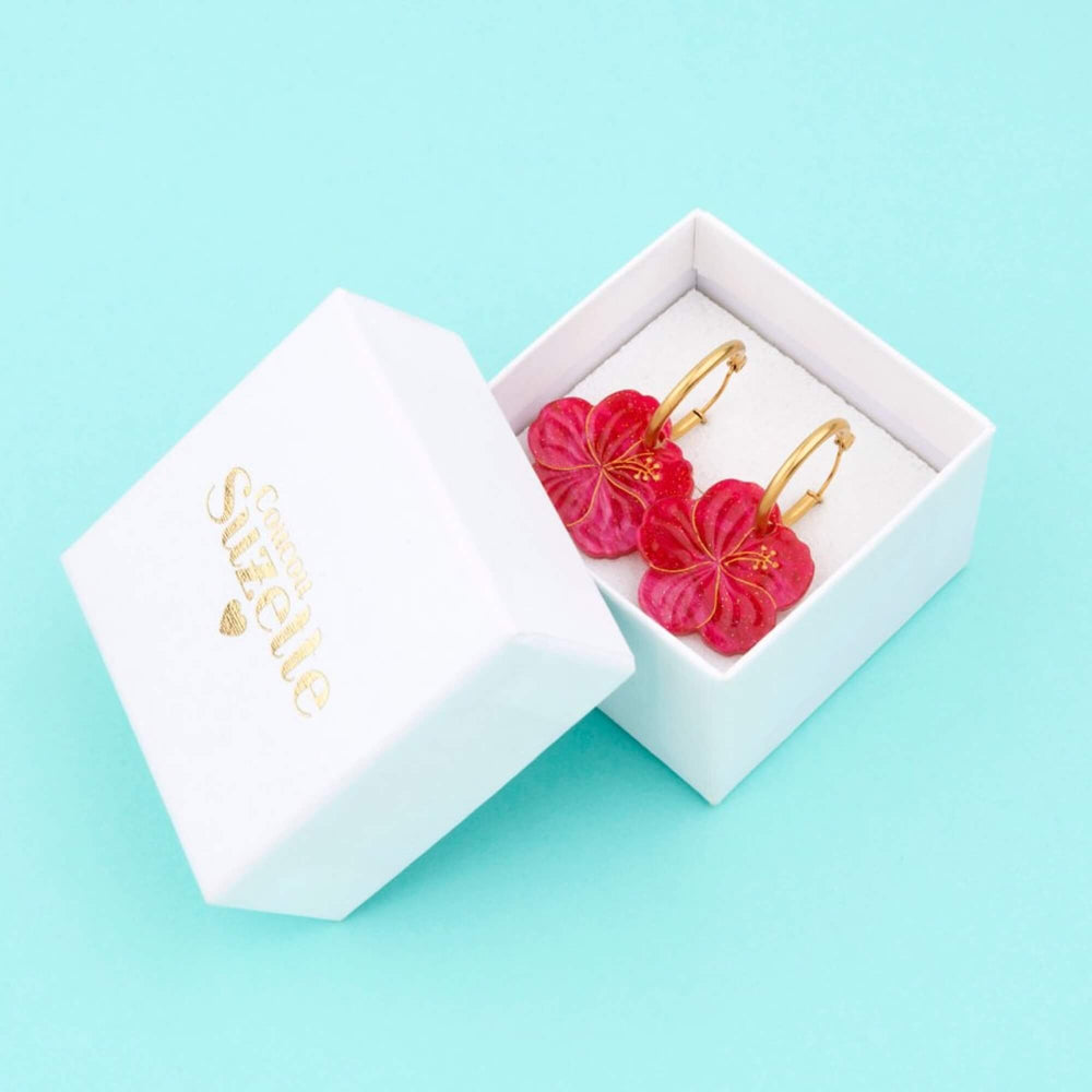 Coucou Suzette Naušnice Hibiscus