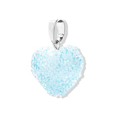 Crystal Haze Jelly Heart privjesak - Baby Blue srebrni