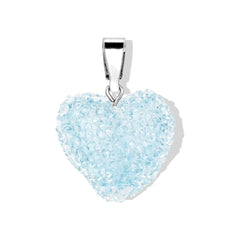 Crystal Haze Jelly Heart privjesak - Baby Blue srebrni