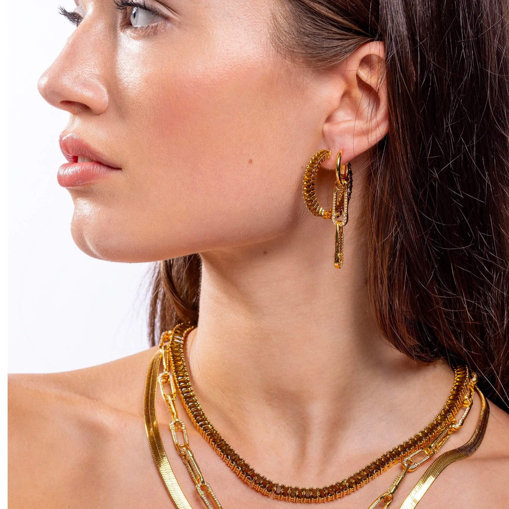 Crystal Haze Locked naušnica - Double