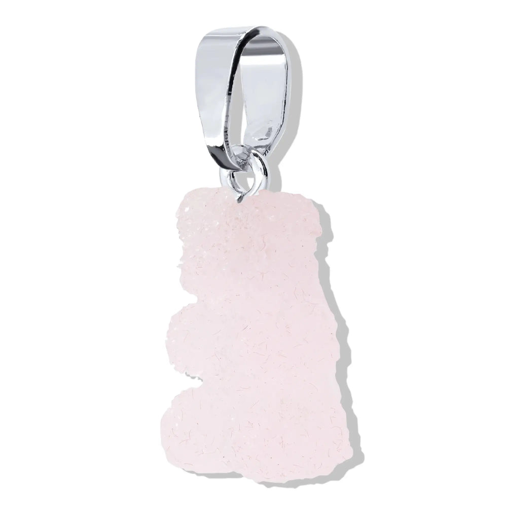 Crystal Haze Nostaglia bear Fizzy privjesak Strawberry - srebrni