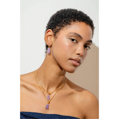 Crystal Haze Nostalgia bear Fizzy Pave privjesak - Grape