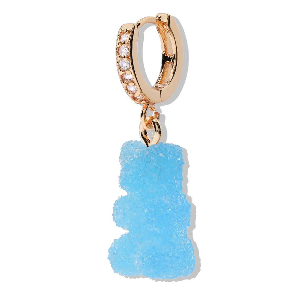 Crystal Haze Nostalgia bear Fizzy naušnica - Blueberry