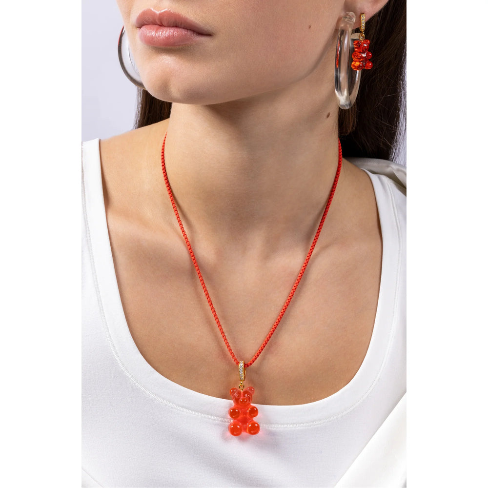 Crystal Haze Nostalgia bear Mega privjesak - Jelly Red