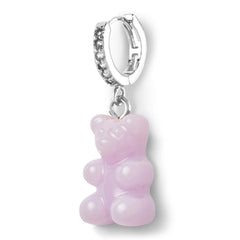 Crystal Haze Nostalgia bear naušnica - Lavander srebrna