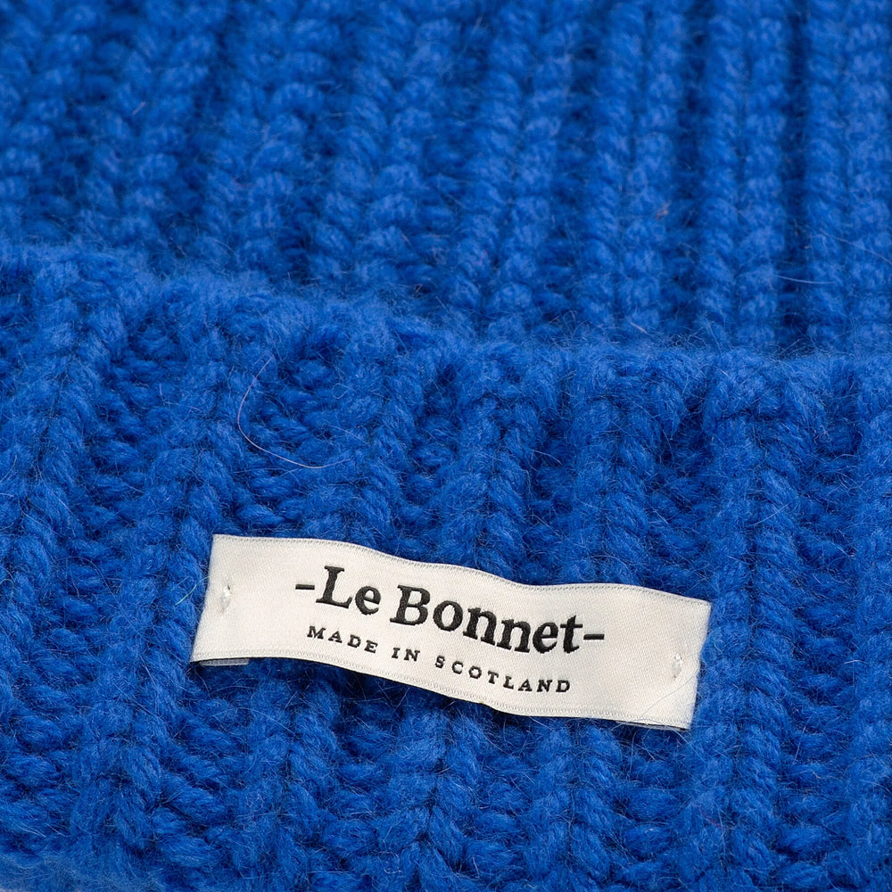 Le Bonnet Pletena kapa Royal Azure - 100% vuna
