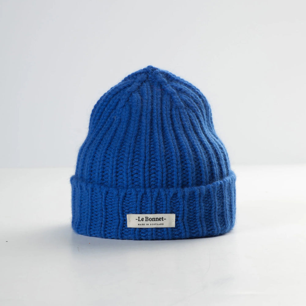 Le Bonnet Pletena kapa Royal Azure - 100% vuna