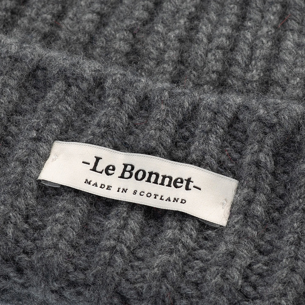 Le Bonnet Pletena kapa Slate Grey - 100% vuna
