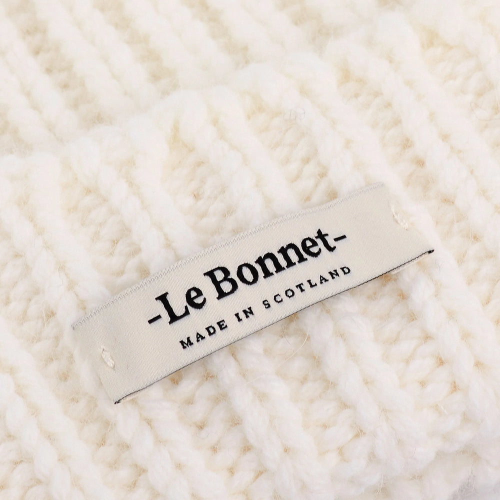 Le Bonnet Pletena kapa Snow - 100% vuna
