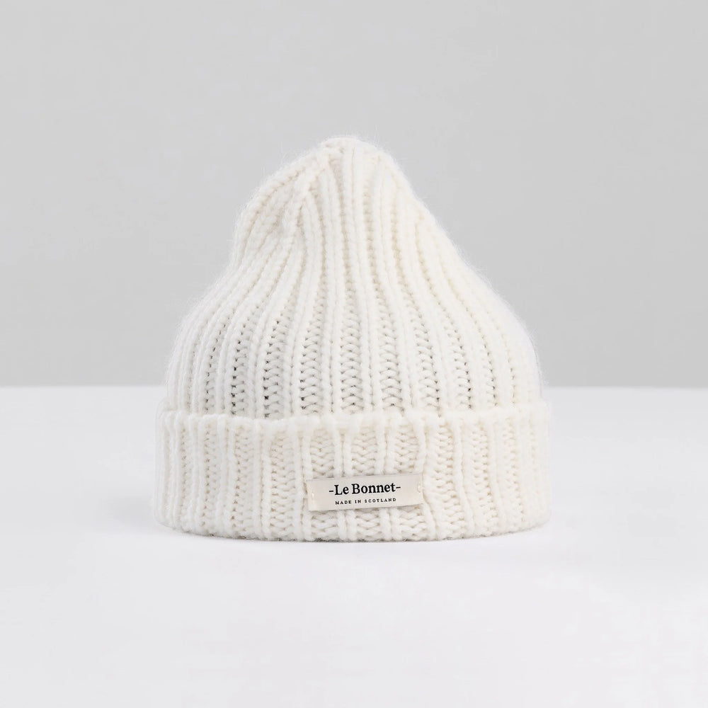 Le Bonnet Pletena kapa Snow - 100% vuna