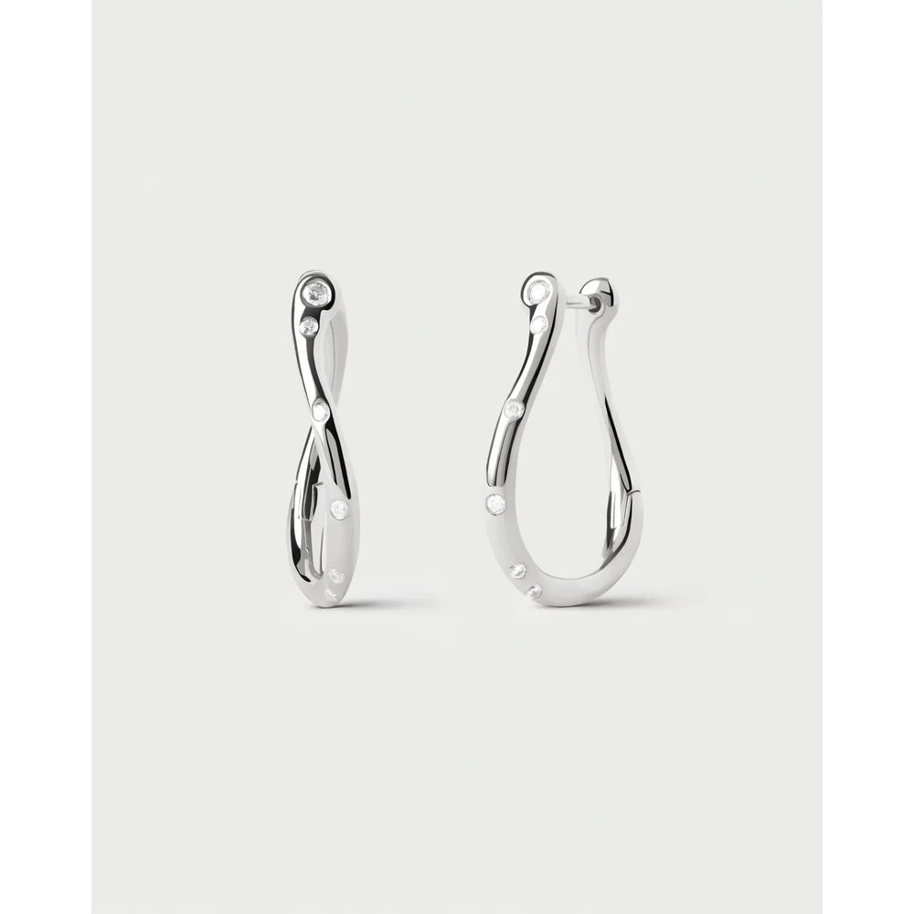 PDPAOLA Air mini naušnice - srebrne