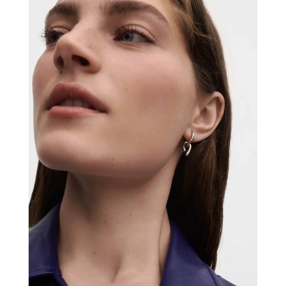 PDPAOLA Twist mini naušnice - srebrne