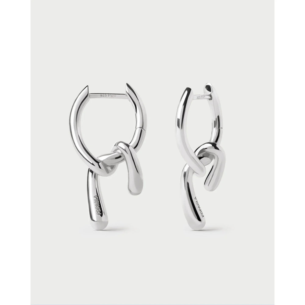 PDPAOLA Twist mini naušnice - srebrne