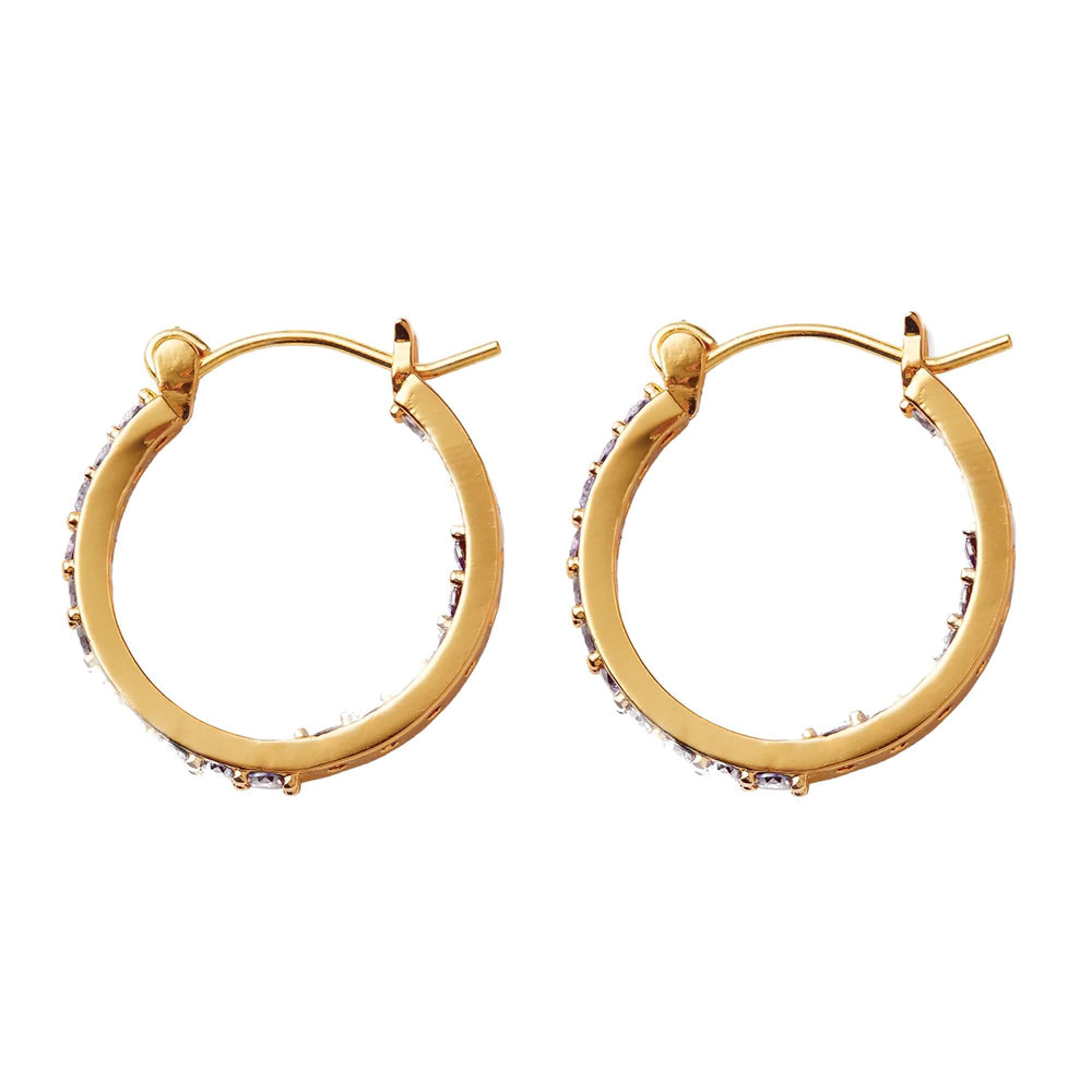 Crystal Haze Mini ring naušnice - Lavender