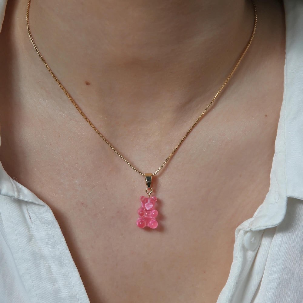 Crystal Haze Nostalgia bear privjesak - Bubblegum pink