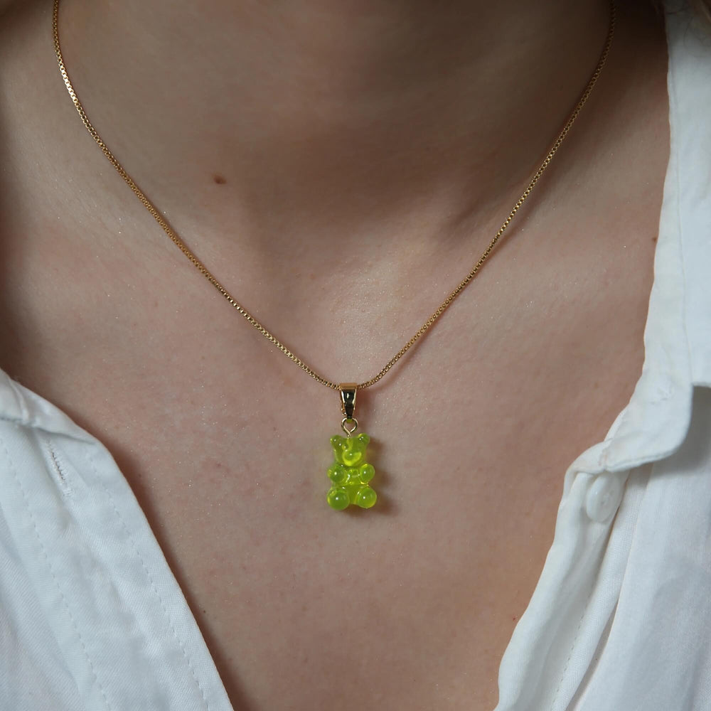 Crystal Haze Nostalgia bear privjesak - Lime