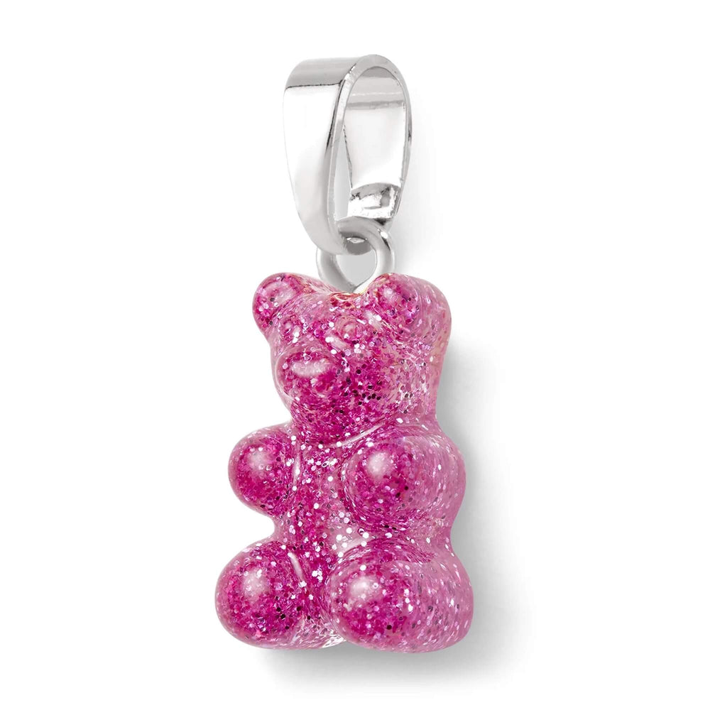 Crystal Haze Nostalgia bear privjesak - Magenta srebrni