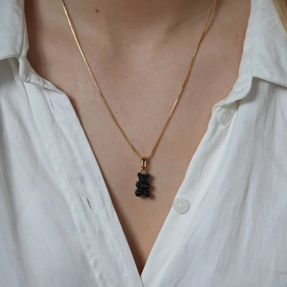 Crystal Haze Nostalgia bear privjesak - Black